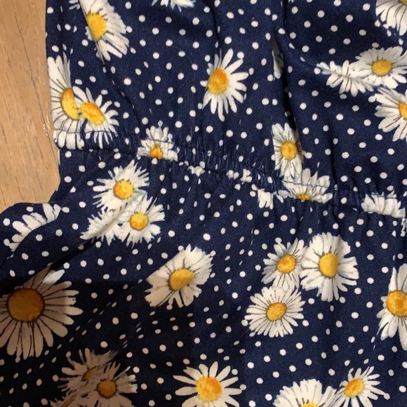 COPY - 🌻Sunflower 🌻navy polka dot shorts romper 6X - Picture 6 of 11